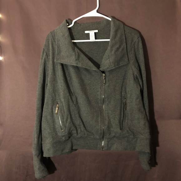 Gray Zip Jacket - Picture 1 of 3